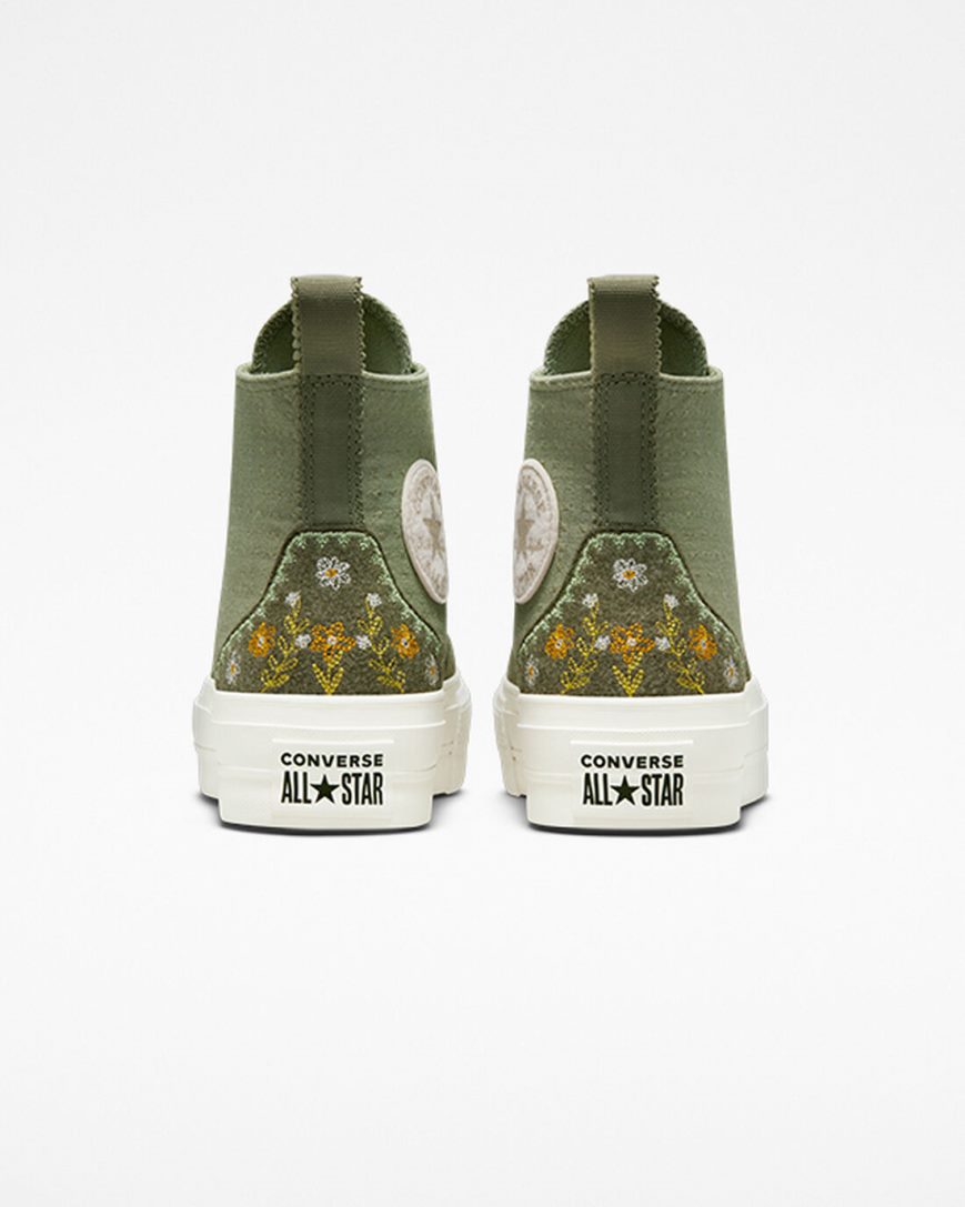 Women's Converse Chuck Taylor All Star Lift Autumn Embroidery High Top Platform Shoes Light | AU 9CE86W